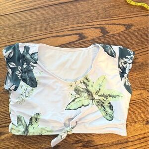 Shein Tropical Floral Bathing Suit Top